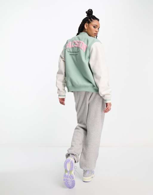 Pacsun relaxed varsity joggers in grey