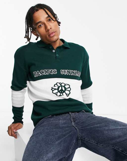 Pacsun petal knit sweater in green | ASOS