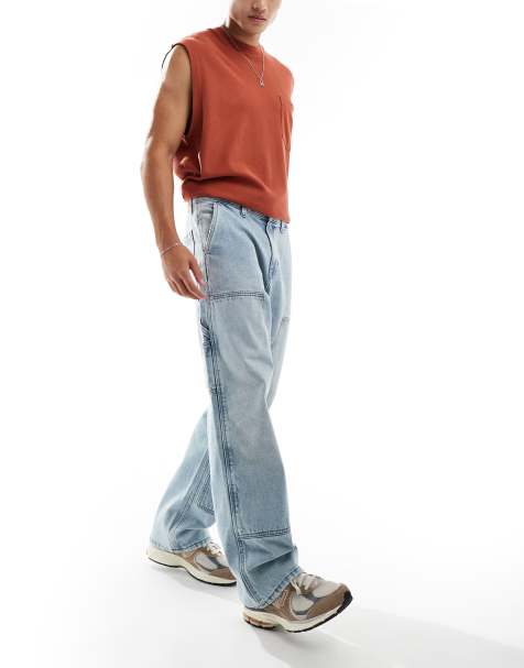 Pacsun pocket detail baggy carpenter in light indigo - view 1