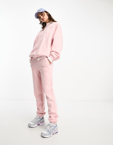 PMUYBHF Hot Pink Tracksuit Girls Pink Sweatsuit Set Women's Fashion Casual  2 Piece Sets Outfits Autumn Winter Hooded Sweatshirt and Jogger Pants