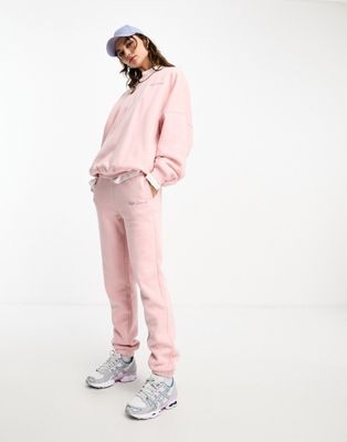 Pacsun script slogan wide leg co-ord joggers in silver pink - ASOS Price Checker