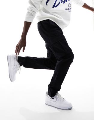 Pacsun slim leg cargo pants in black ASOS