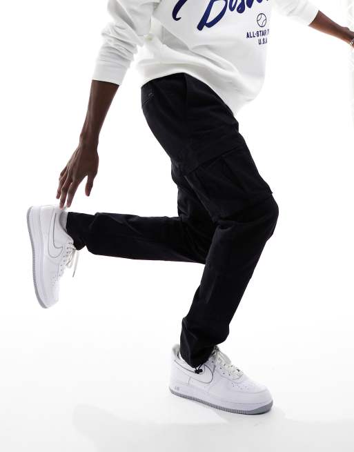 Pacsun slim leg cargo pants in black | ASOS