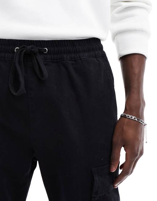 Pacsun slim leg cargo pants in black