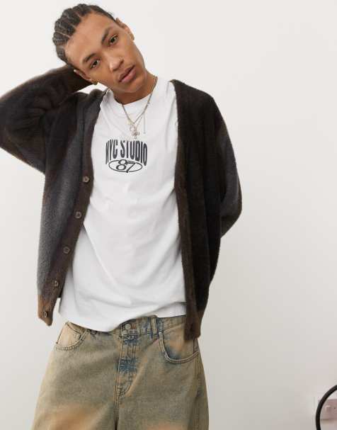 Pacsun striped cardigan in multi - view 1