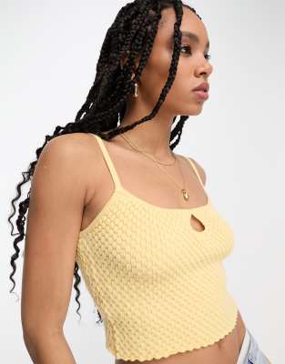 PacSun tulip keyhole detail cami in sunlight yellow