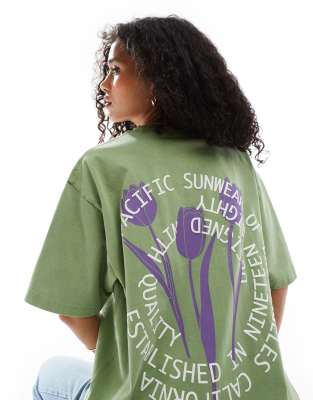 Pacsun Tulip T-shirt In Green