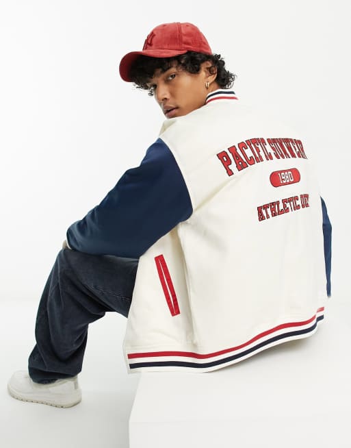 PacSun Navy Varsity Jacket