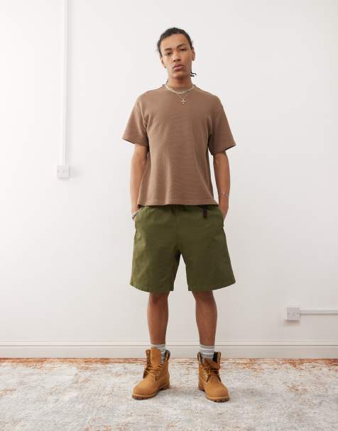 Pacsun waffle knit oversized t-shirt in tan - view 1
