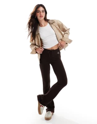 Pacsun Waffle Textured Flared Pants In Brown