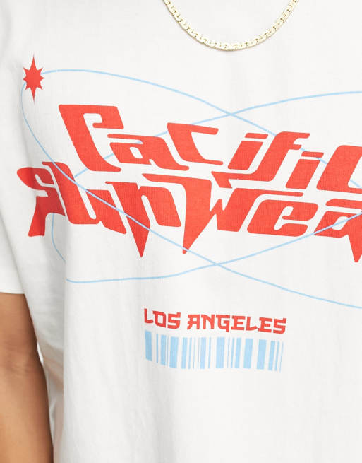 PacSun Y2K logo t-shirt in off white