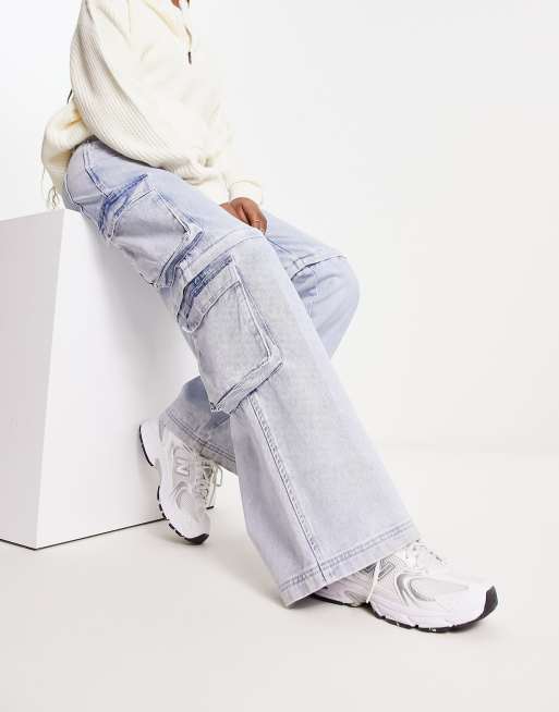 PacSun Light Blue Zip-Off '90s Baggy Cargo Pants