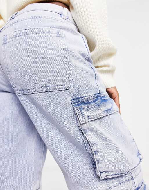 PacSun zip off denim jeans in casey blue