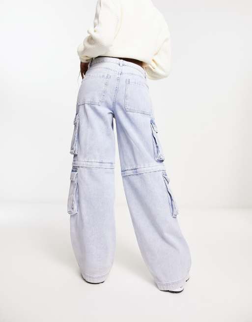 Pacsun white and blue 2024 jeans