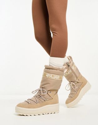 Pajar mid leg snow boots in beige - ASOS Price Checker