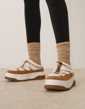 Dr martens quad 5 tie stacked leather flat shoes sale
