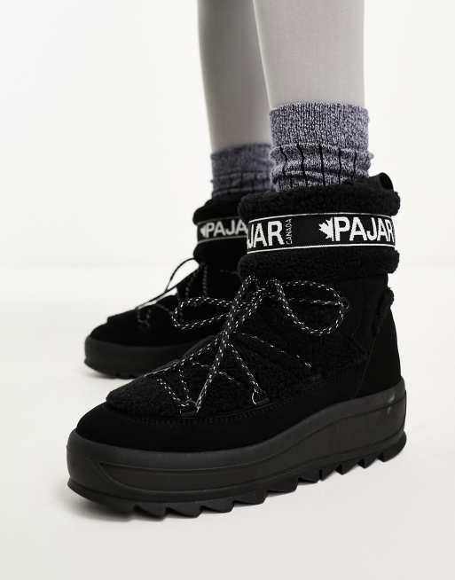 Pajar borg snow boots in black | ASOS