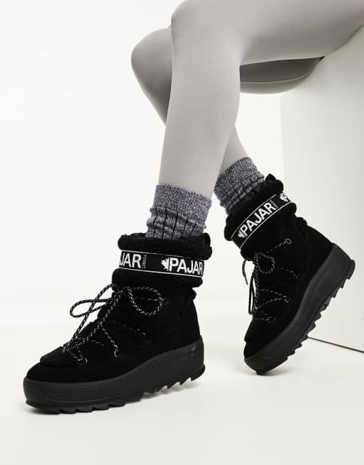 Pajar borg snow boots in black