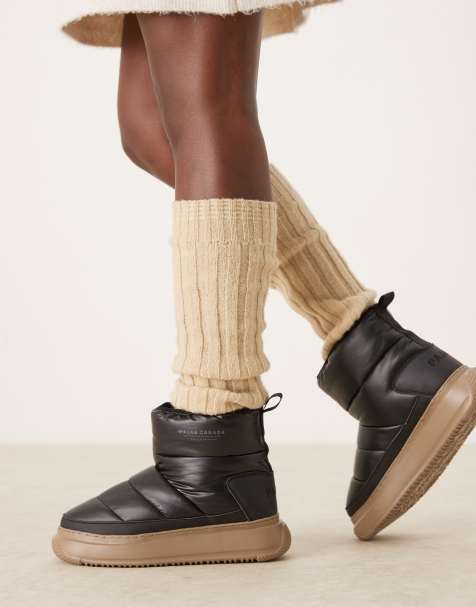Pajar - Gala - Nylon snowboots in zwart met rubberen zool - view 1