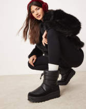 ASOS DESIGN Wide Fit Kassidy chunky square toe over the knee boots in black ASOS