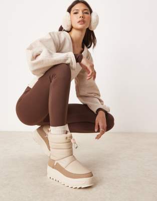 Pajar Gepelle snow boots in light sand leather-Neutral