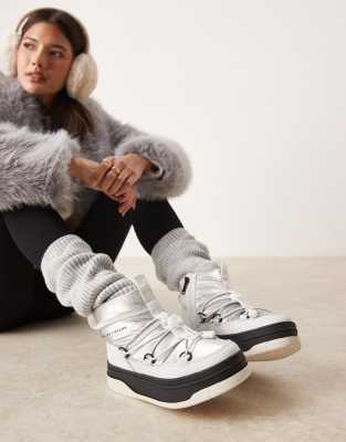 Pajar - Jamie - Schneestiefel aus Nylon in Silber