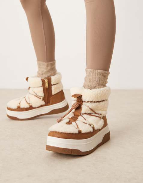 Pajar Janie Low snow boot in beige - view 1