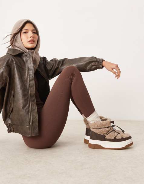 Pajar Janie Low snow boot in brown - view 1