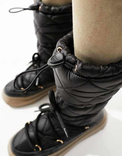 Pajar mid leg quilted snow boots in black