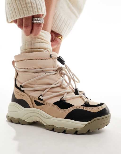 Pajar sneaker snow boots in beige