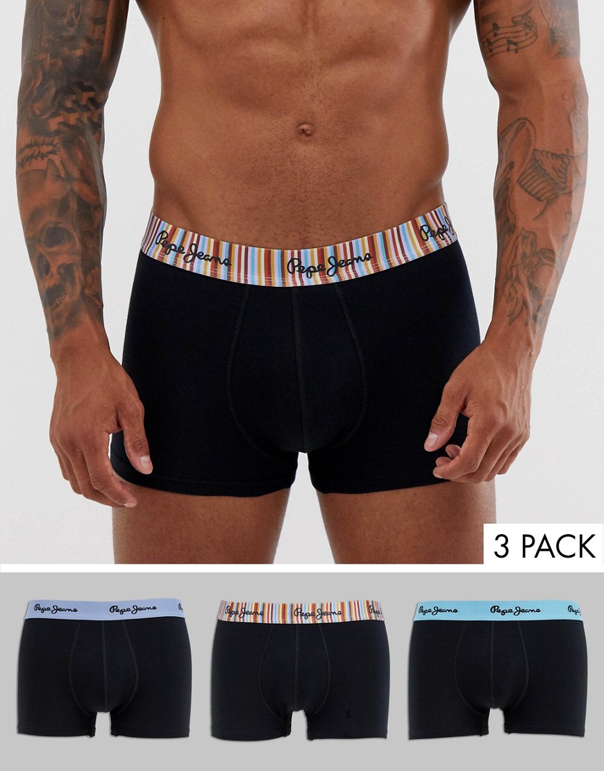 Pakke med 3 korte Orel underbukser fra Pepe Jeans-Sort