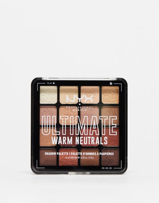 Paleta de 16 sombras de ojos vegana Ultimate de NYX Professional Makeup: Tono Warm Neutrals, 3 de 4