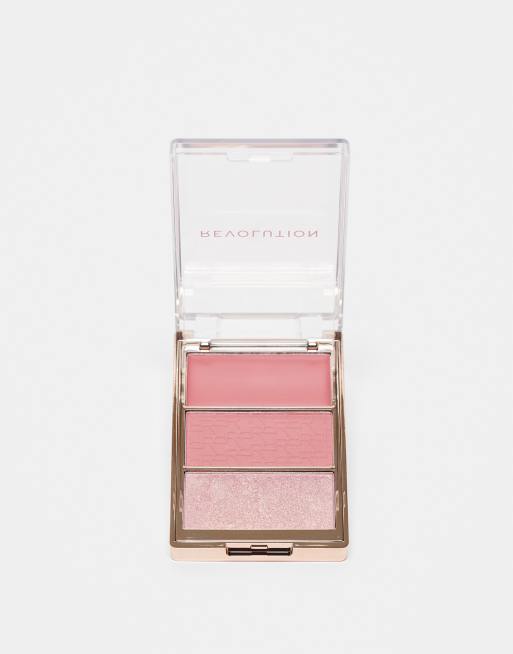 Paleta de coloretes Blush Icon de Revolution: Tono Aura Points Rose