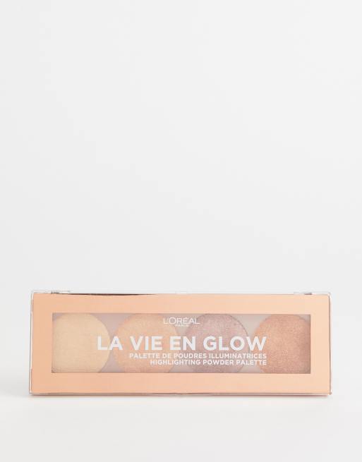 Paleta de iluminadores en polvo La Vie En Glow Warm Glow de LOreal Paris
