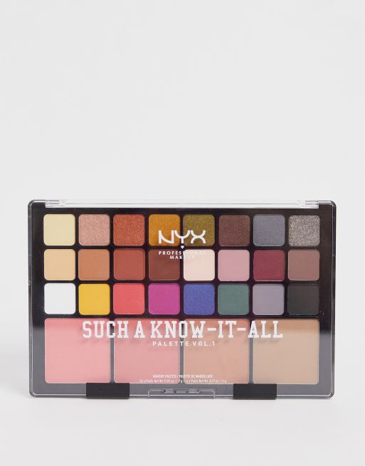 Paleta de sombras de ojos, colorete y contorno Such A Know-It-All de NYX Professional Makeup
