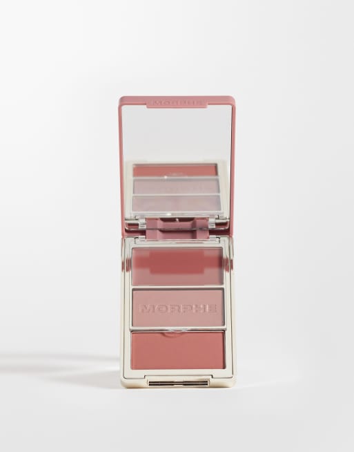 Paleta de tres coloretes Cheek Thrills Multi Finish Face Trio de Morphe: Tono Honeymoon Suite