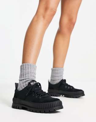 Palladium Pallashock lo hiker sneaker boots in black