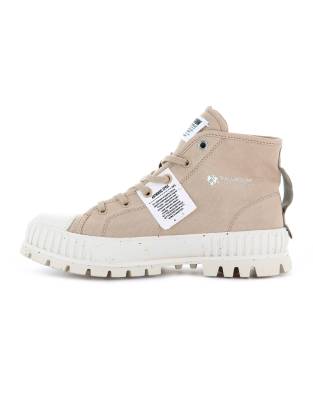 Palladium Pallashock mid boots in Desert beige  - ASOS Price Checker