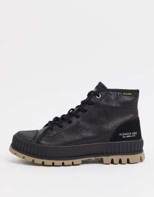 palladium pallashock mid og boots in black