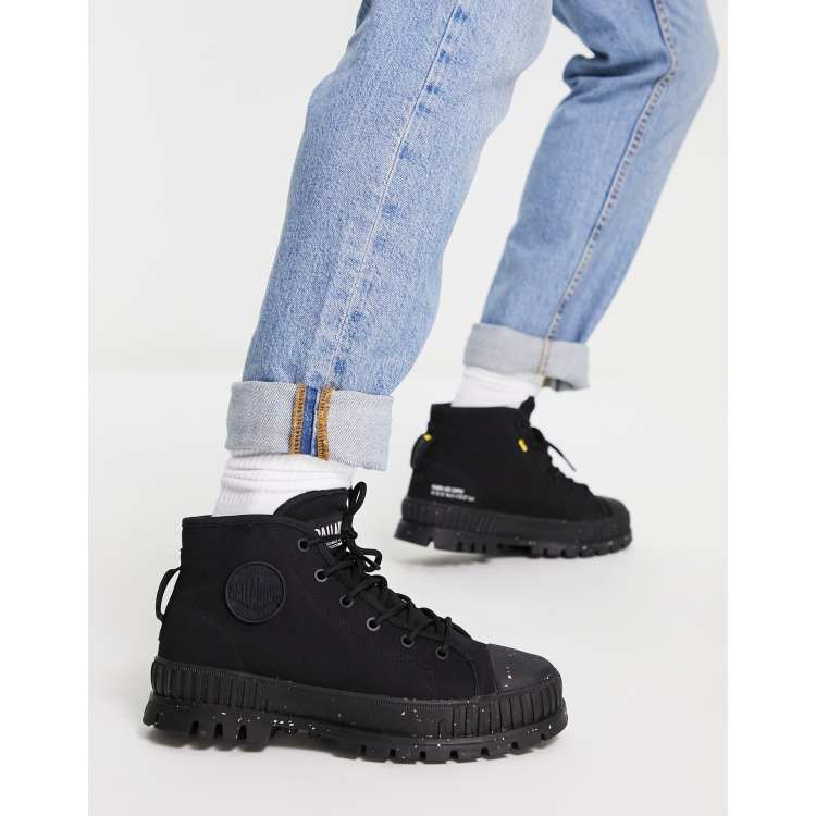 Palladium Pallashock supply boots in black ASOS