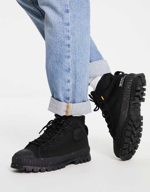 Palladium Pallashock supply boots in black ASOS