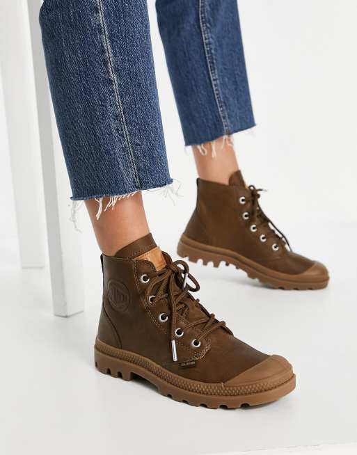 Bottines palladium shop femme marron