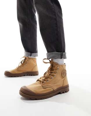  Pampa Hi lace up boots in beige