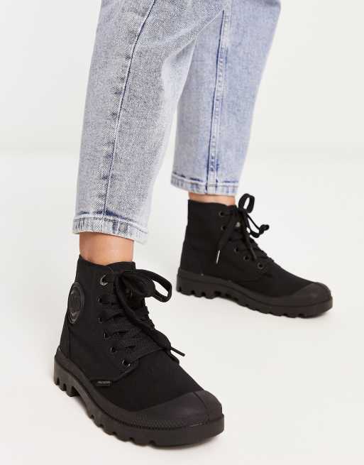 thumbnail image 2 of Palladium Women's Pampa Hi Canvas Boots - Comfortable 8.5 Medium US Military-Inspired Style 2 of 6