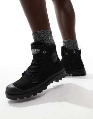 Palladium Pampa HI Zip shoe in black