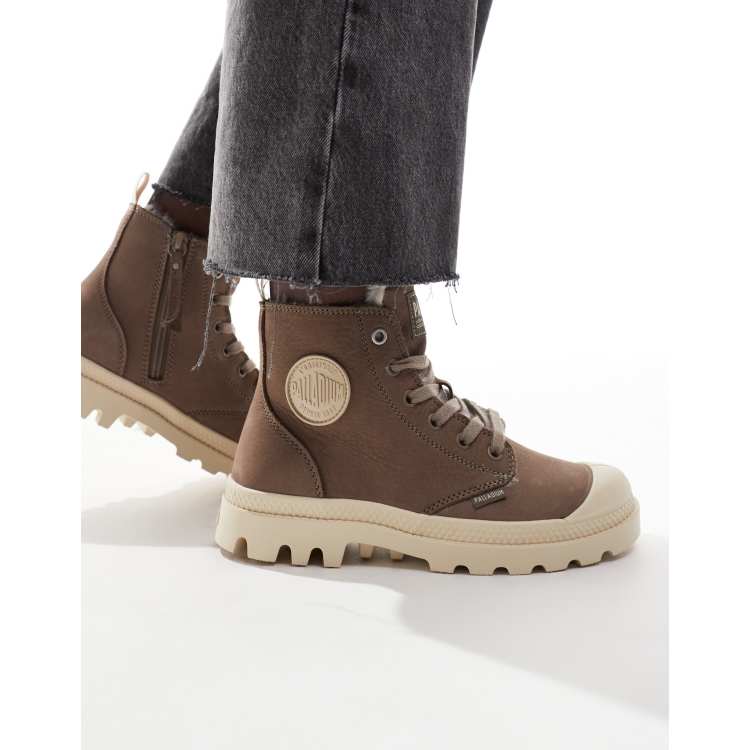 Palladium Pampa HI Zip shoe in brown ASOS