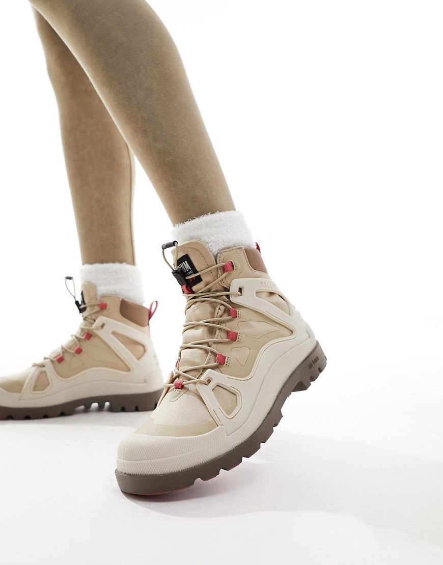 Palladium Pampa lite cage wp mid ankle boots in white