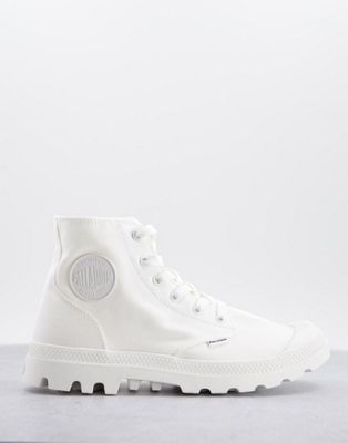 Palladium pampa mono boots in white - ASOS Price Checker