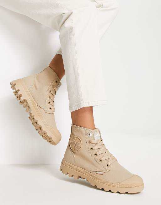 Palladium Pampa Monochrome boots in warm sand | ASOS