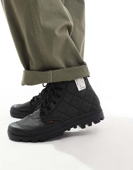 Palladium Pampa re quilted boot in black ASOS